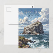 Carte Postale Bass Rock Écosse (Devant / Derrière)