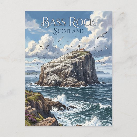 Carte Postale Bass Rock Écosse (Devant)