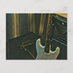 Carte Postale basse acoustique guitare électrique cadeau