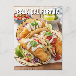 Carte Postale Basse Californie Mexique Tacos de poisson