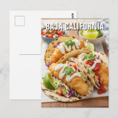 Carte Postale Basse Californie Mexique Tacos de poisson (Devant / Derrière)