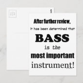 Carte Postale Basse Instrument le plus important (Devant / Derrière)