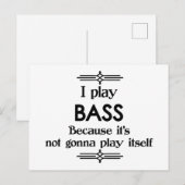 Carte Postale Basse - Joue Lui-même Drôle Deco Musique (Devant / Derrière)