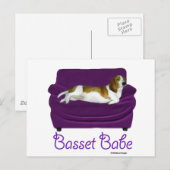 Carte Postale Basset Babe (Devant / Derrière)