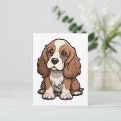 Carte Postale Basset Hound (Debout devant)