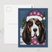 CARTE POSTALE BASSET HOUND (Devant / Derrière)