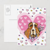 Carte Postale Basset Hound (Devant / Derrière)