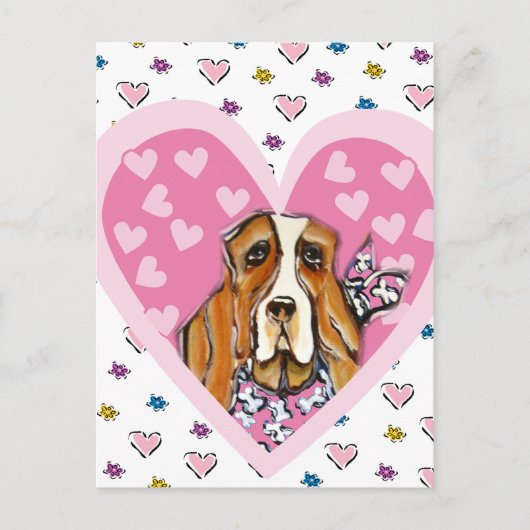 Carte Postale Basset Hound (Devant)