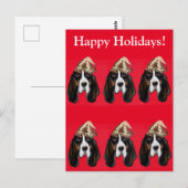 CARTE POSTALE BASSET HOUND (Devant / Derrière)