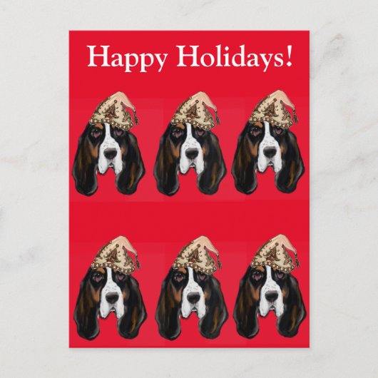 CARTE POSTALE BASSET HOUND (Devant)