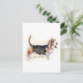 Carte postale Basset Hound (Debout devant)