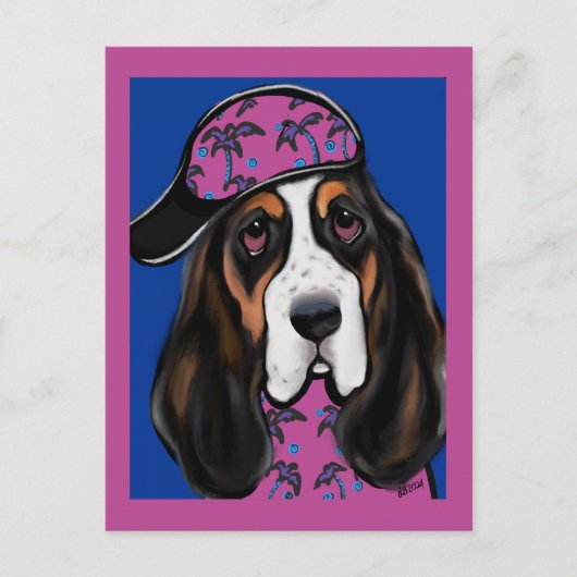 Carte Postale Basset Hound (Devant)