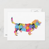 Carte Postale Basset Hound (Devant / Derrière)