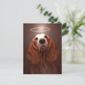 Carte Postale Basset Hound Angel (Debout devant)