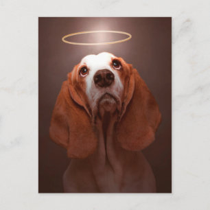 Carte Postale Basset Hound Angel