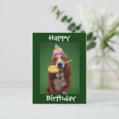 Carte Postale Basset Hound Anniversaire Lollipop (Debout devant)
