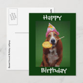 Carte Postale Basset Hound Anniversaire Lollipop (Devant / Derrière)