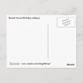 Carte Postale Basset Hound Anniversaire Lollipop (Dos)
