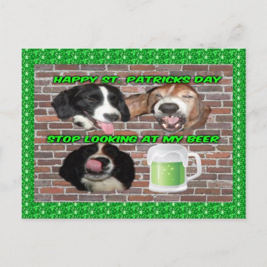 Carte Postale Basset Hound Arrêter De Regarder Ma (Devant)