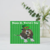 Carte postale Basset Hound Bonne StPatrick's Day (Debout devant)