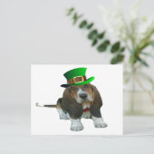 Carte postale Basset Hound Bonne StPatrick's Day (Debout devant)