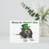 Carte postale Basset Hound Bonne StPatrick's Day (Debout devant)