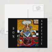 Carte Postale Basset Hound chef (Devant / Derrière)