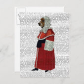 Carte Postale Basset Hound Juge Full (Devant / Derrière)