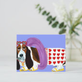 Carte Postale Basset Hound Lifeguard (Debout devant)