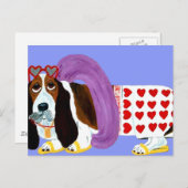 Carte Postale Basset Hound Lifeguard (Devant / Derrière)