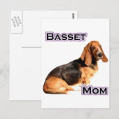 Carte Postale Basset Hound Maman 4 (Devant / Derrière)