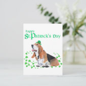Carte Postale Basset Hound Saint-Patrick (Debout devant)