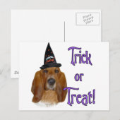 Carte Postale Basset Hound Trick (Devant / Derrière)