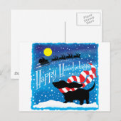 Carte Postale Basset Scarf (Devant / Derrière)