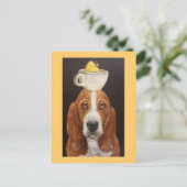 Carte postale Bassett balance (Debout devant)