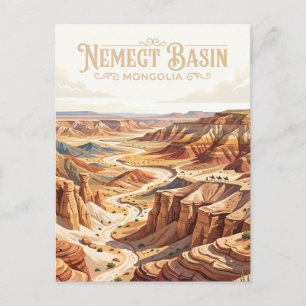 Carte Postale Bassin de Nemegt Mongolie