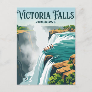 Carte Postale Bassin du Diable, Chutes Victoria Zimbabwe