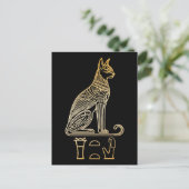 Carte Postale Bastet, déesse égyptienne des chats. Nom dans les  (Debout devant)