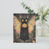 Carte Postale Bat adorable avec bonbon Corn Halloween (Debout devant)