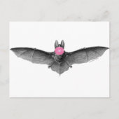 Carte Postale Bat Blow Bubbles Gothique Absurde (Devant)