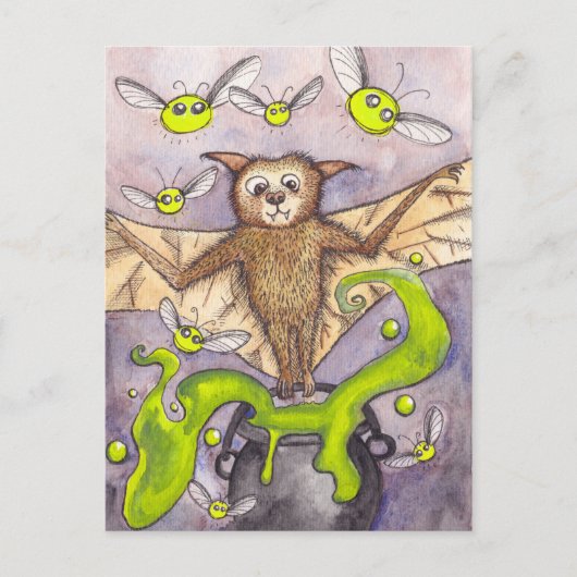 Carte postale Bat & Cauldron (Devant)