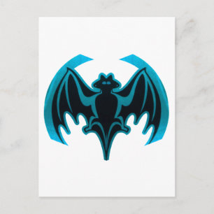 Carte Postale Bat Cyan Le MUSÉE Zazzle Cadeaux