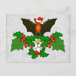Carte Postale Bat Dans Le Holly