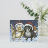 Carte Postale Bat et corbeau (Debout devant)