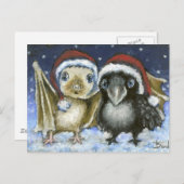 Carte Postale Bat et corbeau (Devant / Derrière)