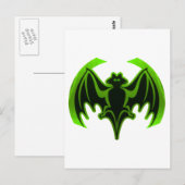 Carte Postale Bat Green MUSEUM Zazzle Cadeaux (Devant / Derrière)