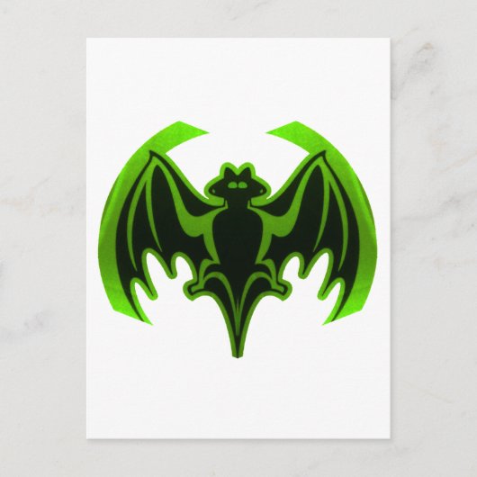 Carte Postale Bat Green MUSEUM Zazzle Cadeaux (Devant)