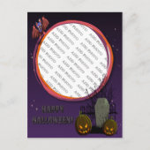 Carte Postale Bat, Jack o' Lanterns, Tombstone, Ajouter Un Cadre (Devant)