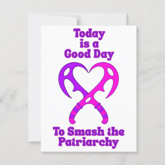 Carte Postale Bat’leth Heart - Smash the Patriarchy
