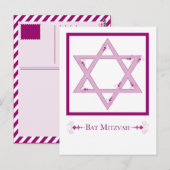 Carte Postale Bat mitzvah (Devant / Derrière)